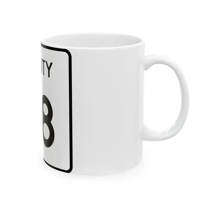 County 88 square (Minnesota) (Road Sign) White Coffee Mug - Go Mug Yourself