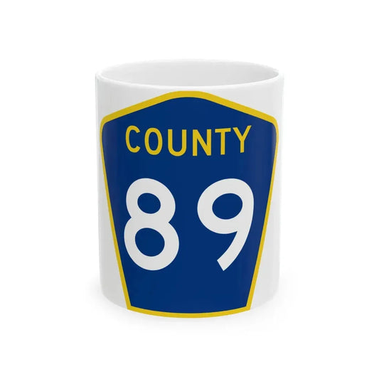 County 89 MN (Minnesota) (Road Sign) White Coffee Mug 11oz - Go Mug Yourself