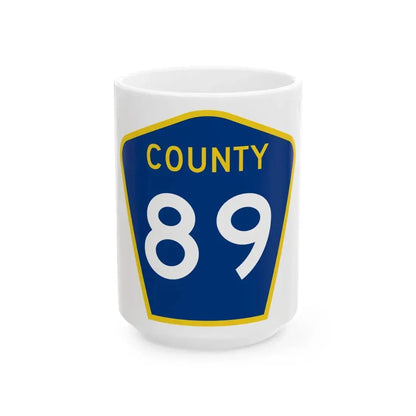 County 89 MN (Minnesota) (Road Sign) White Coffee Mug 15oz - Go Mug Yourself
