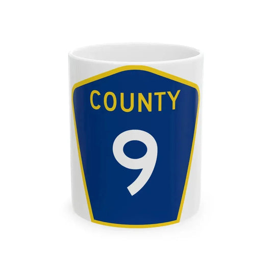 County 9 MN (Minnesota) (Road Sign) White Coffee Mug 11oz - Go Mug Yourself