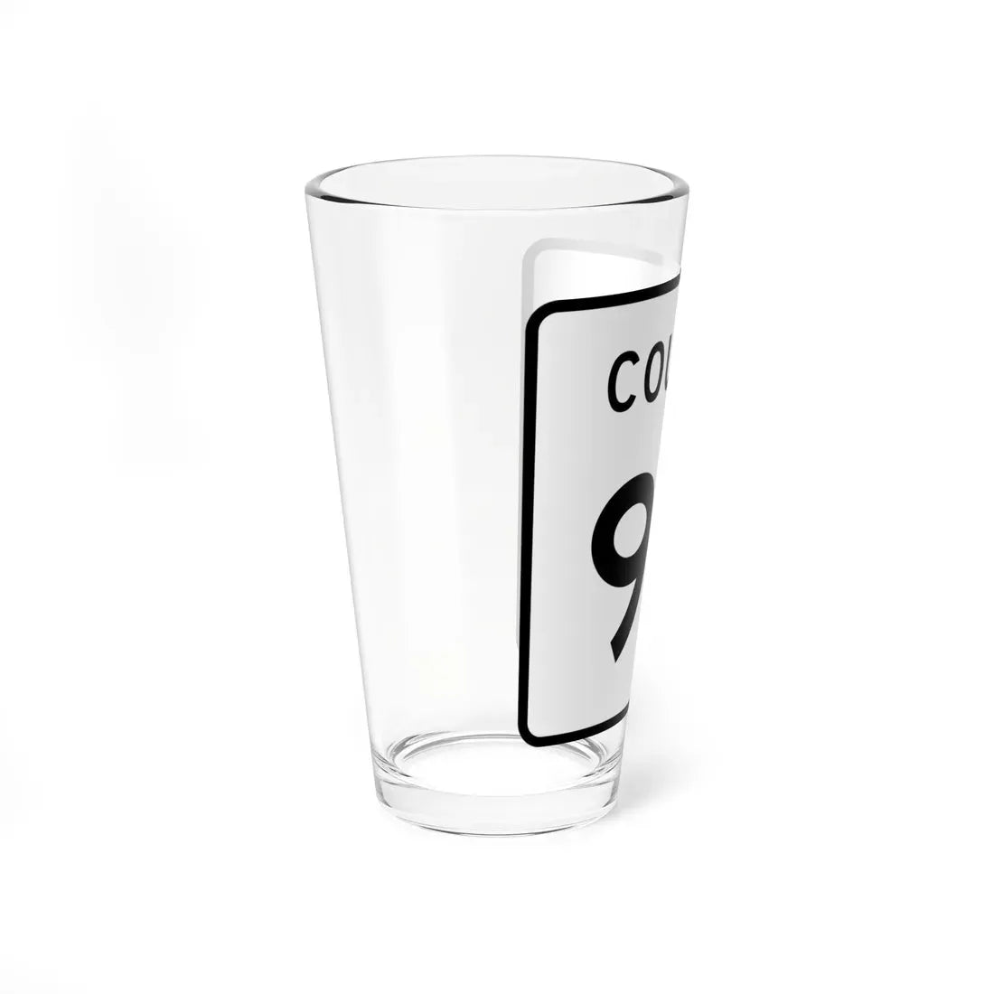 County 90 square (Minnesota) (Road Sign) Pint Glass 16oz - Go Mug Yourself