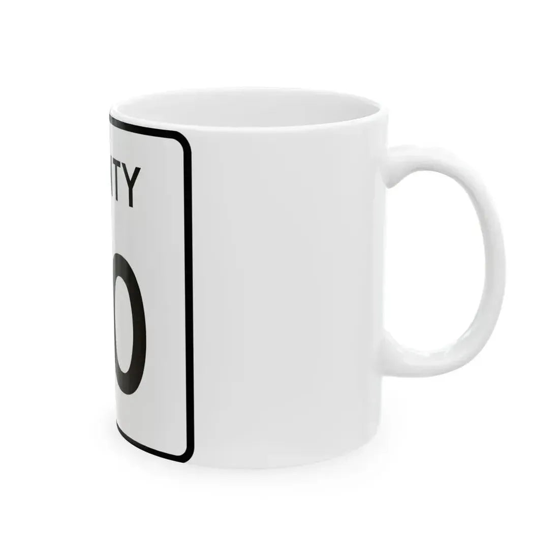 County 90 square (Minnesota) (Road Sign) White Coffee Mug - Go Mug Yourself