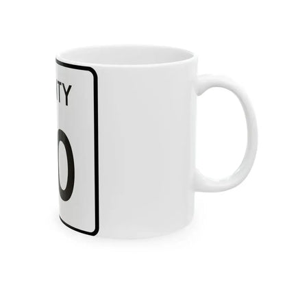 County 90 square (Minnesota) (Road Sign) White Coffee Mug - Go Mug Yourself