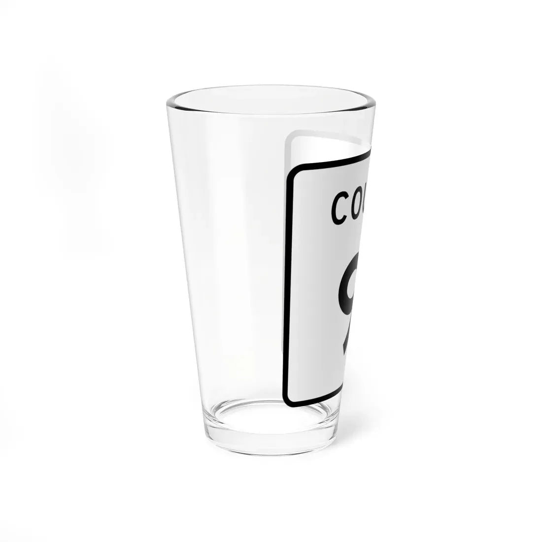 County 91 square (Minnesota) (Road Sign) Pint Glass 16oz - Go Mug Yourself