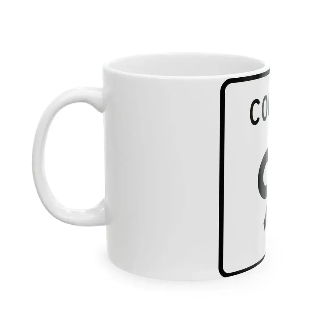 County 91 square (Minnesota) (Road Sign) White Coffee Mug - Go Mug Yourself
