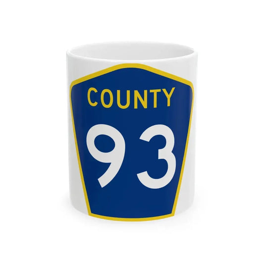 County 93 MN (Minnesota) (Road Sign) White Coffee Mug 11oz - Go Mug Yourself