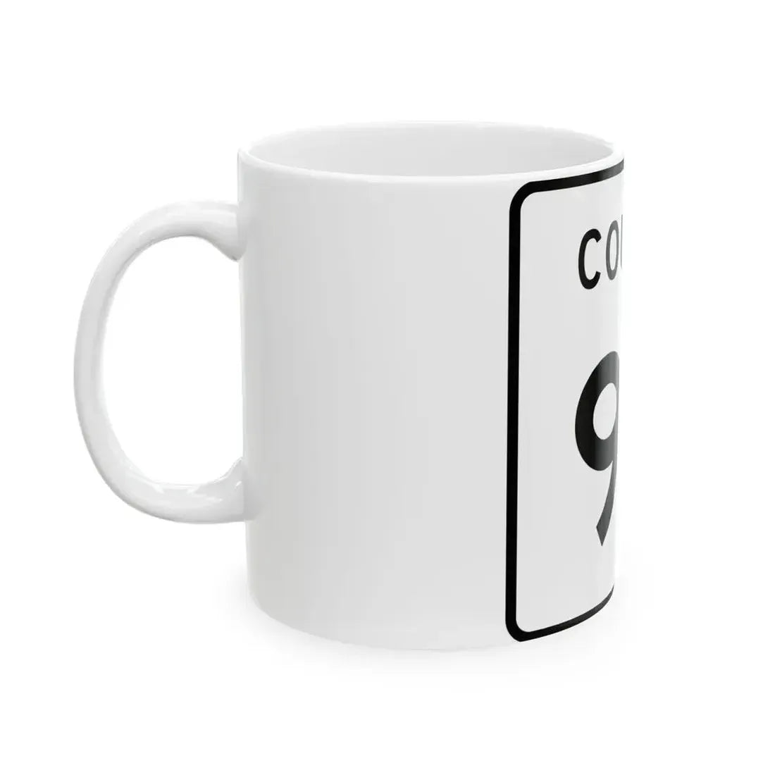 County 93 square (Minnesota) (Road Sign) White Coffee Mug - Go Mug Yourself