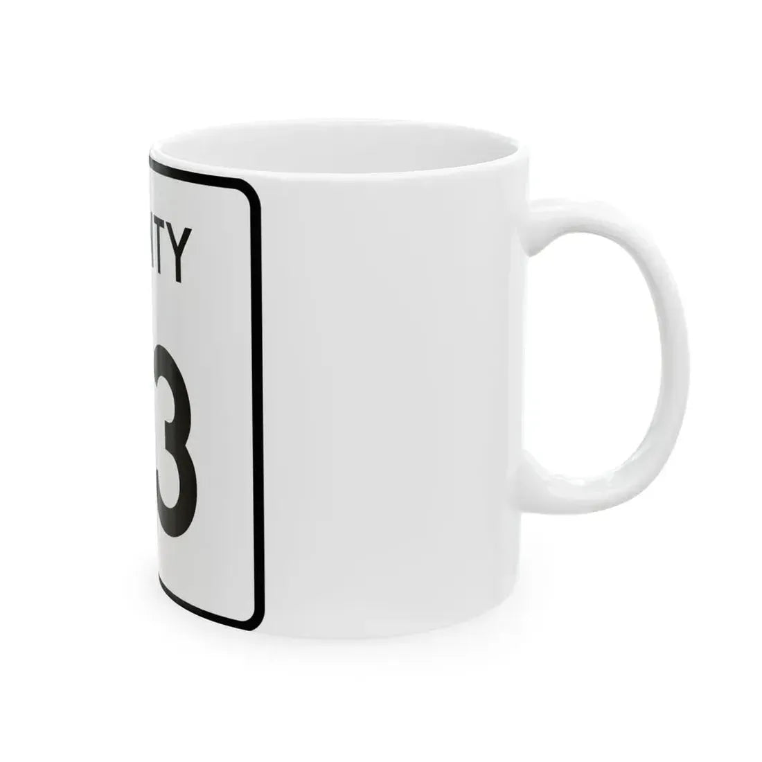 County 93 square (Minnesota) (Road Sign) White Coffee Mug - Go Mug Yourself