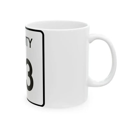 County 93 square (Minnesota) (Road Sign) White Coffee Mug - Go Mug Yourself