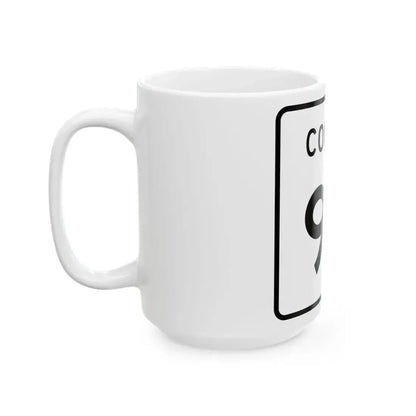 County 93 square (Minnesota) (Road Sign) White Coffee Mug - Go Mug Yourself