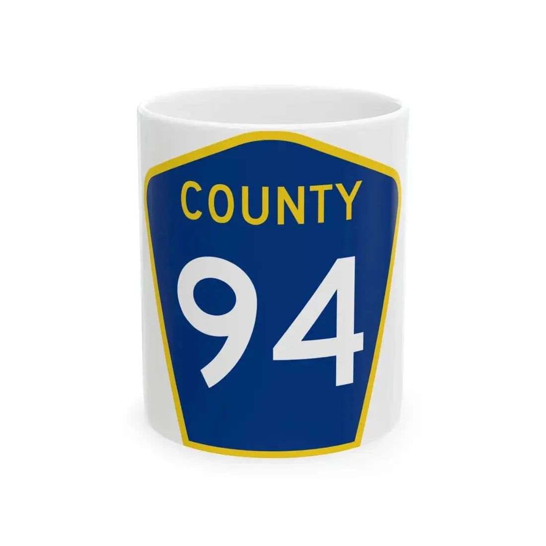 County 94 MN (Minnesota) (Road Sign) White Coffee Mug 11oz - Go Mug Yourself