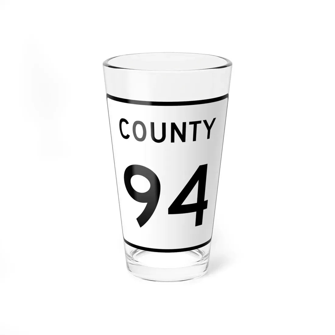 County 94 square (Minnesota) (Road Sign) Pint Glass 16oz 16oz - Go Mug Yourself