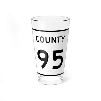 County 95 square (Minnesota) (Road Sign) Pint Glass 16oz 16oz - Go Mug Yourself