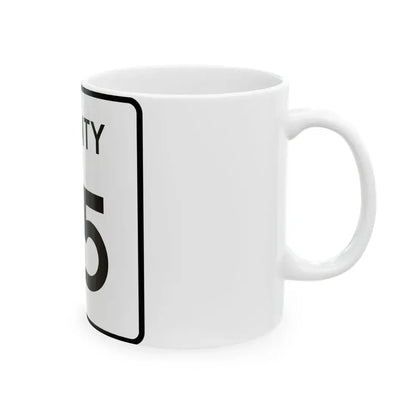 County 95 square (Minnesota) (Road Sign) White Coffee Mug - Go Mug Yourself