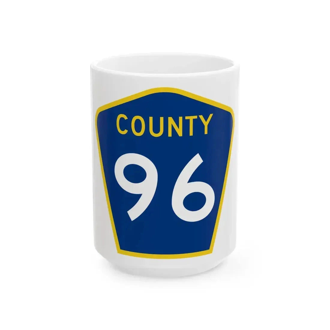 County 96 MN (Minnesota) (Road Sign) White Coffee Mug 15oz - Go Mug Yourself