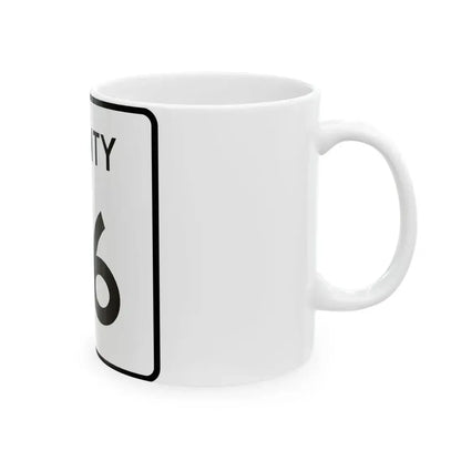 County 96 square (Minnesota) (Road Sign) White Coffee Mug - Go Mug Yourself