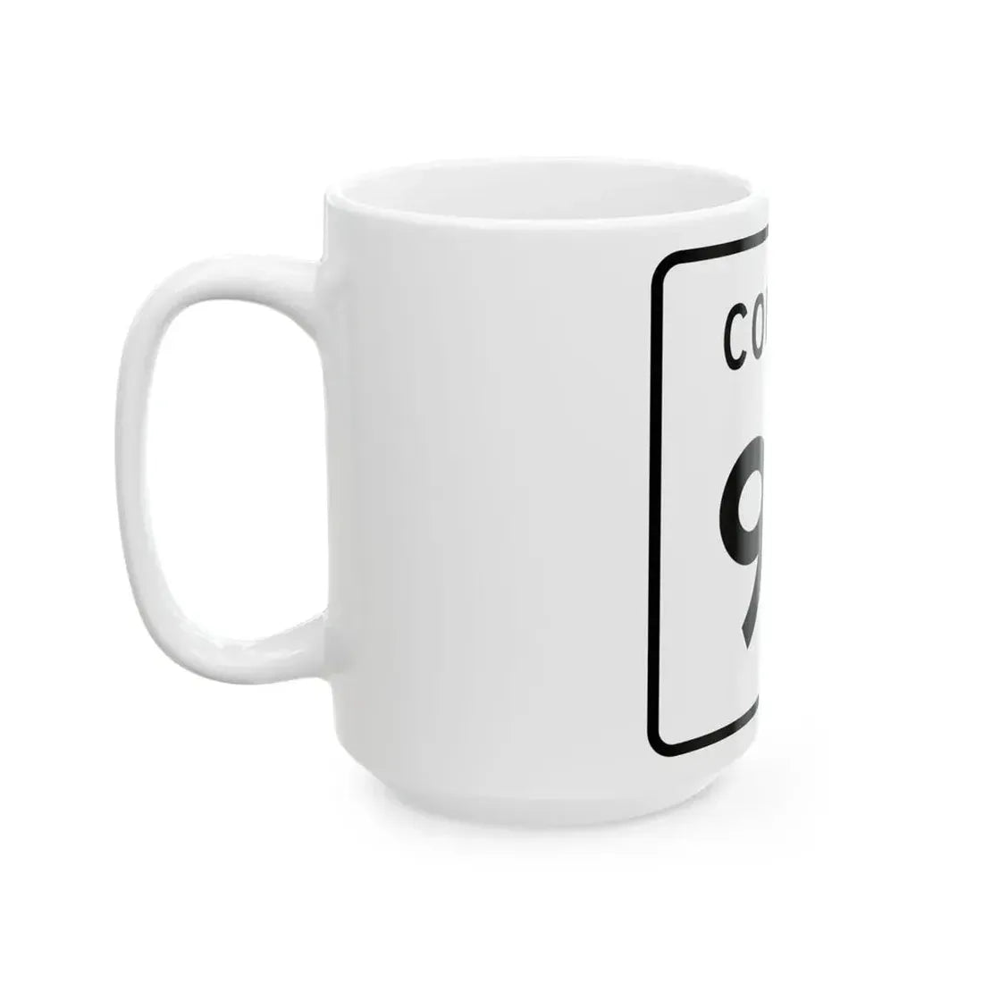 County 96 square (Minnesota) (Road Sign) White Coffee Mug - Go Mug Yourself