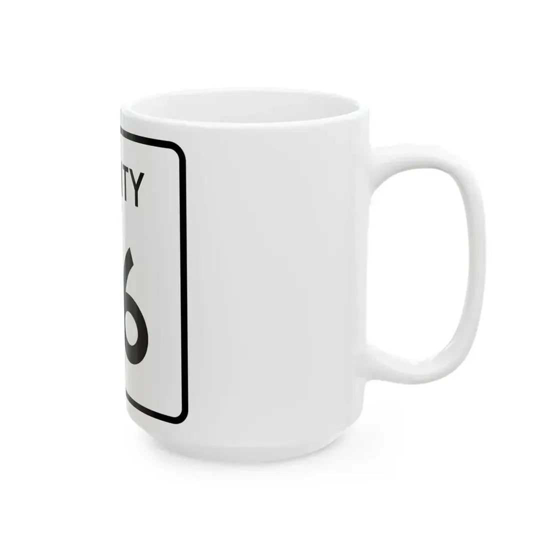 County 96 square (Minnesota) (Road Sign) White Coffee Mug - Go Mug Yourself