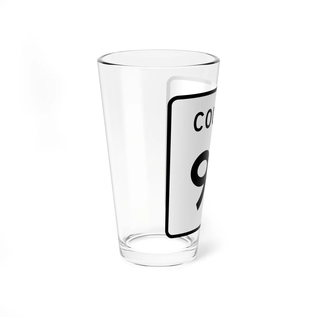 County 97 square (Minnesota) (Road Sign) Pint Glass 16oz - Go Mug Yourself