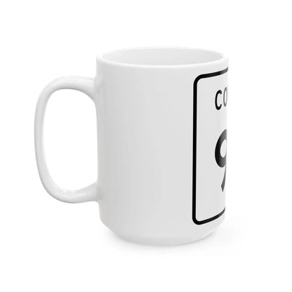 County 97 square (Minnesota) (Road Sign) White Coffee Mug - Go Mug Yourself