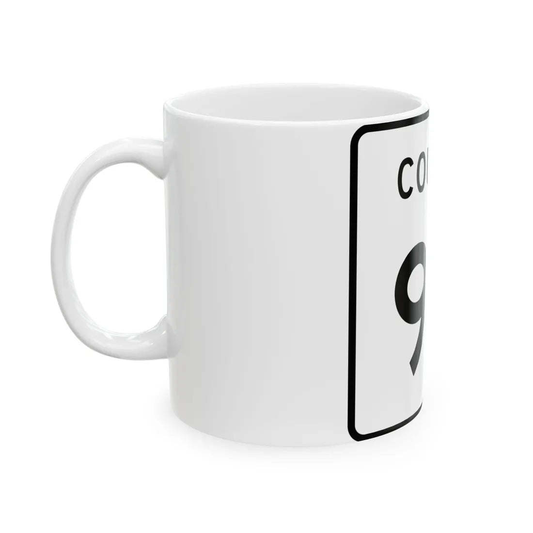 County 98 square (Minnesota) (Road Sign) White Coffee Mug - Go Mug Yourself
