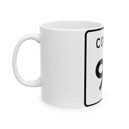 County 98 square (Minnesota) (Road Sign) White Coffee Mug - Go Mug Yourself