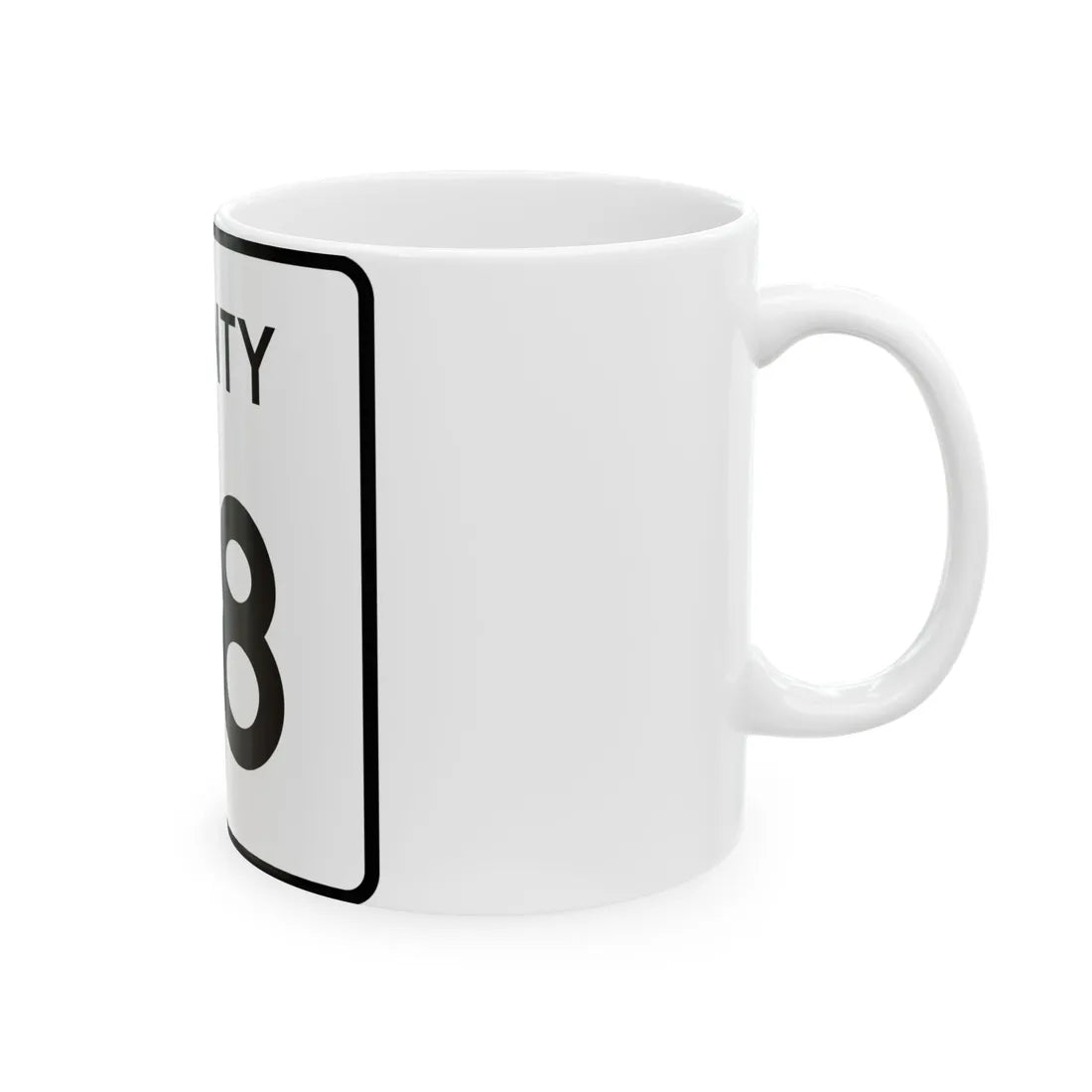 County 98 square (Minnesota) (Road Sign) White Coffee Mug - Go Mug Yourself