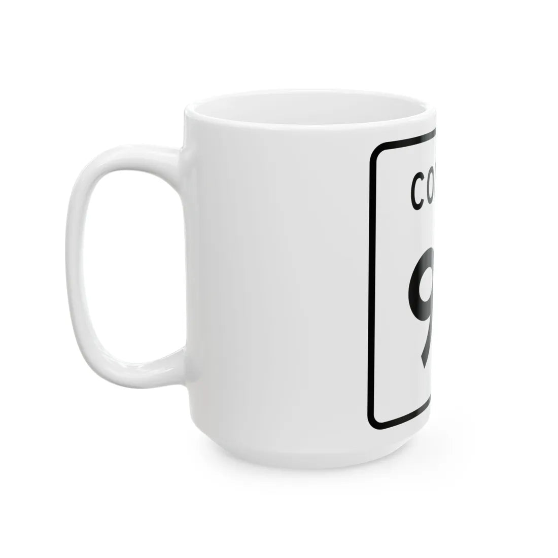 County 98 square (Minnesota) (Road Sign) White Coffee Mug - Go Mug Yourself