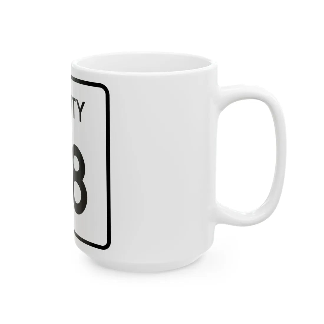 County 98 square (Minnesota) (Road Sign) White Coffee Mug - Go Mug Yourself