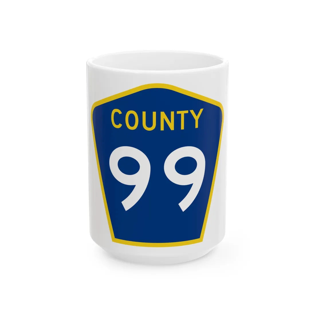 County 99 MN (Minnesota) (Road Sign) White Coffee Mug 15oz - Go Mug Yourself