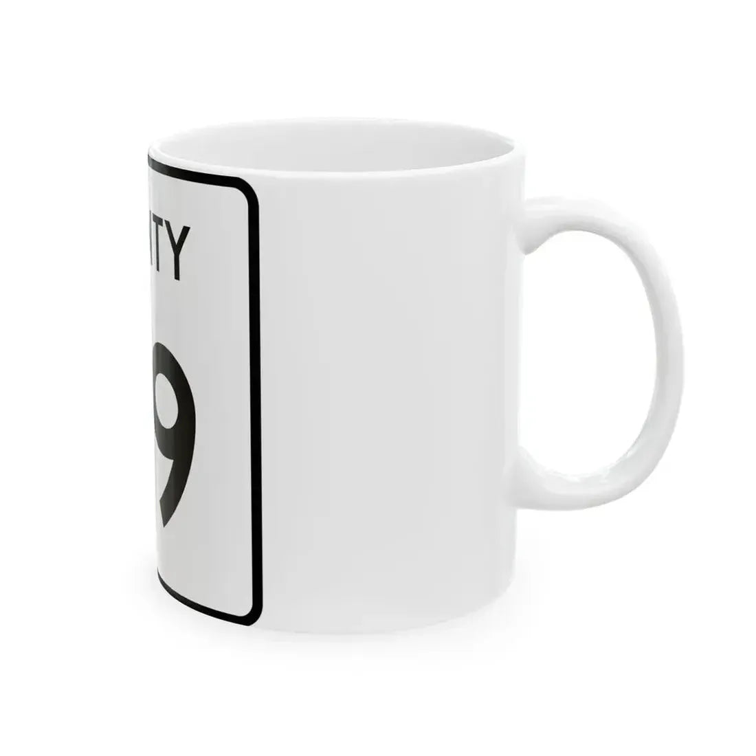 County 99 square (Minnesota) (Road Sign) White Coffee Mug - Go Mug Yourself