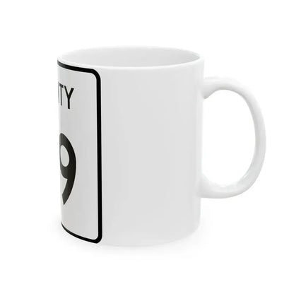 County 99 square (Minnesota) (Road Sign) White Coffee Mug - Go Mug Yourself