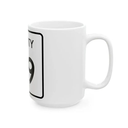 County 99 square (Minnesota) (Road Sign) White Coffee Mug - Go Mug Yourself
