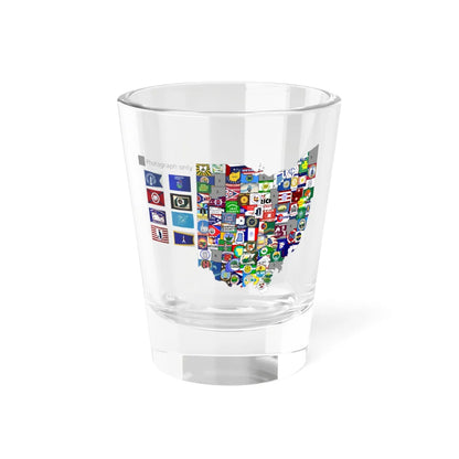 County Flag Map of Ohio (United States) Shot Glass 1.5oz 1.5oz - Go Mug Yourself