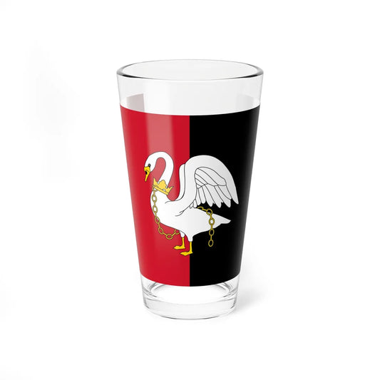 County Flag of Buckinghamshire (England) Pint Glass 16oz 16oz - Go Mug Yourself