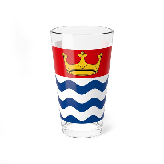 County Flag of Greater London (England) Pint Glass 16oz 16oz - Go Mug Yourself