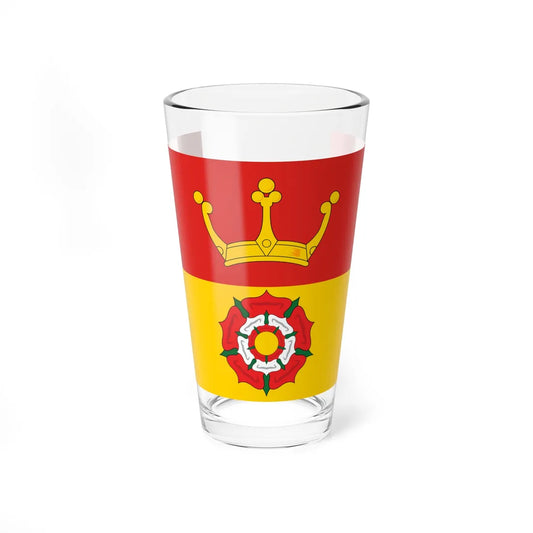 County Flag of Hampshire (England) Pint Glass 16oz 16oz - Go Mug Yourself