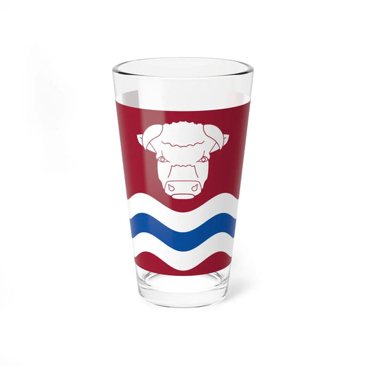County Flag Of Herefordshire (England) Pint Glass 16oz 16oz - Go Mug Yourself