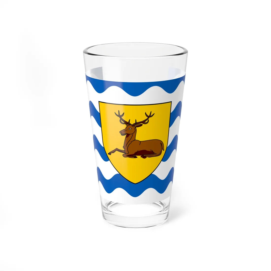 County Flag of Hertfordshire (England) Pint Glass 16oz 16oz - Go Mug Yourself