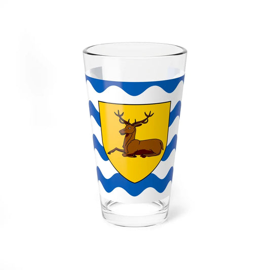 County Flag of Hertfordshire (England) Pint Glass 16oz 16oz - Go Mug Yourself