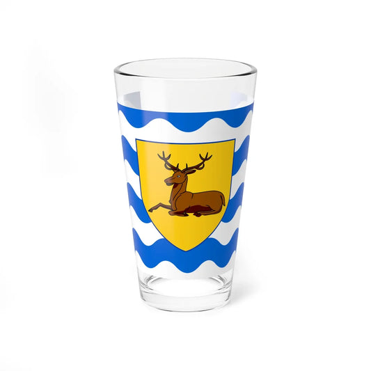 County Flag of Hertfordshire version (England) Pint Glass 16oz 16oz - Go Mug Yourself