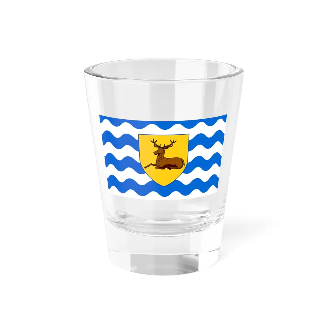 County Flag of Hertfordshire version (England) Shot Glass 1.5oz 1.5oz - Go Mug Yourself