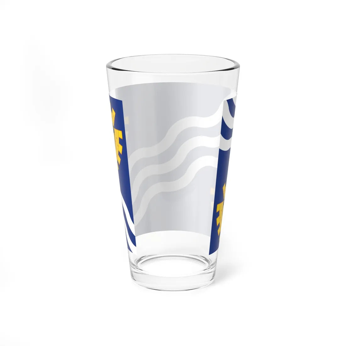 County Flag of Merseyside (England) Pint Glass 16oz - Go Mug Yourself