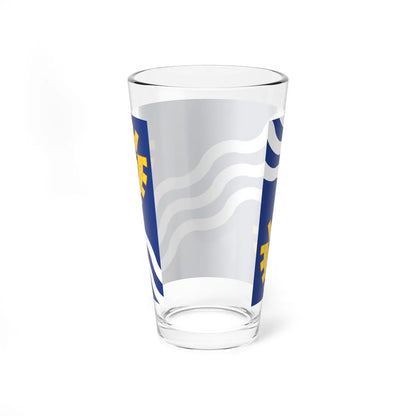 County Flag of Merseyside (England) Pint Glass 16oz - Go Mug Yourself
