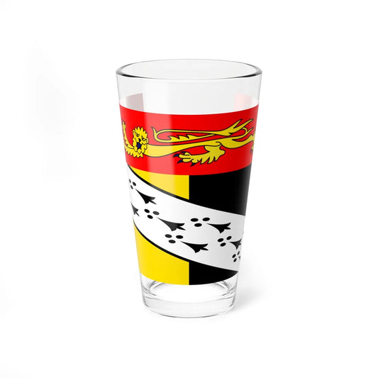 County Flag of Norfolk (England) Pint Glass 16oz 16oz - Go Mug Yourself