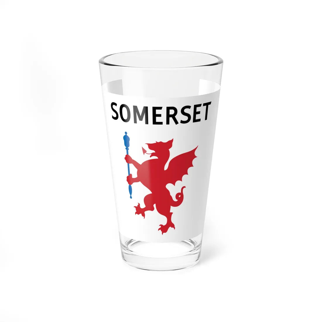 County Flag of Somerset Unofficial (England) Pint Glass 16oz 16oz - Go Mug Yourself