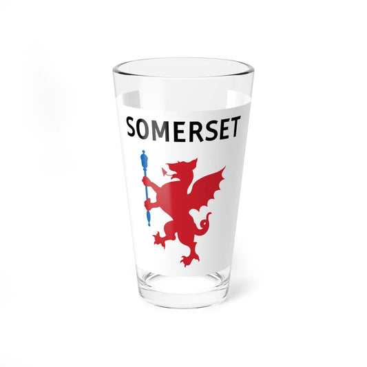 County Flag of Somerset Unofficial (England) Pint Glass 16oz 16oz - Go Mug Yourself