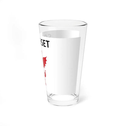County Flag of Somerset Unofficial (England) Pint Glass 16oz - Go Mug Yourself