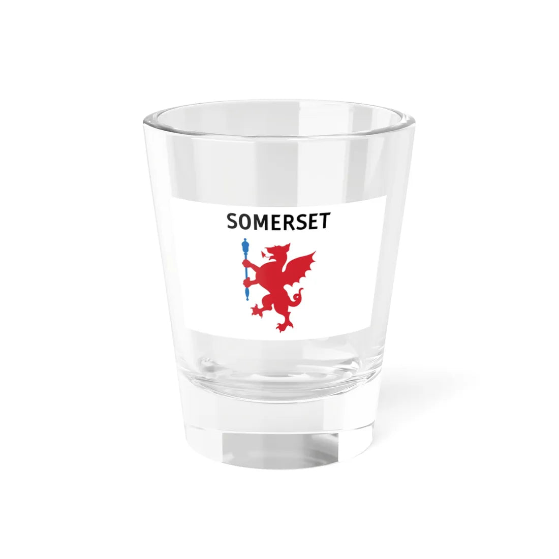 County Flag of Somerset Unofficial (England) Shot Glass 1.5oz 1.5oz - Go Mug Yourself