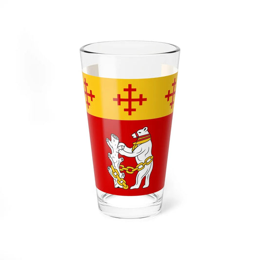 County Flag of Warwickshire (England) Pint Glass 16oz 16oz - Go Mug Yourself
